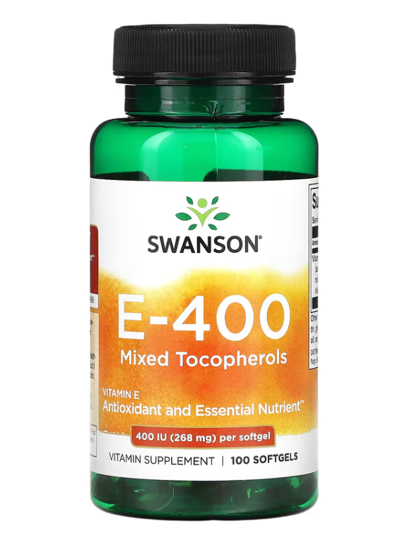 Swanson Vitamin E Mixed Tocopherols 400 IU 100 softgels