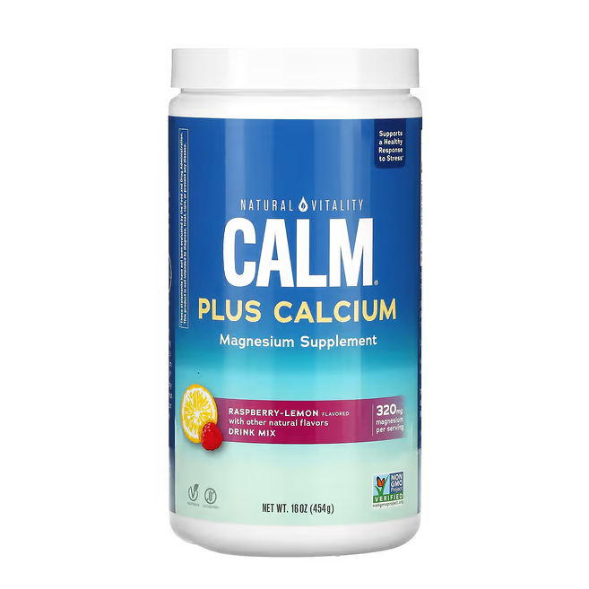 Natural Vitality Natural Calm Plus Calcium Raspberry Lemon 454g