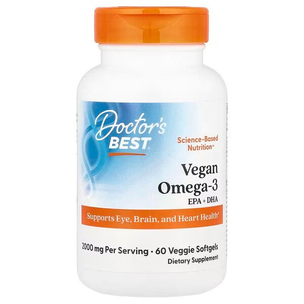Doctor's Best Vegan Omega-3 EPA + DHA 60 veggie softgels
