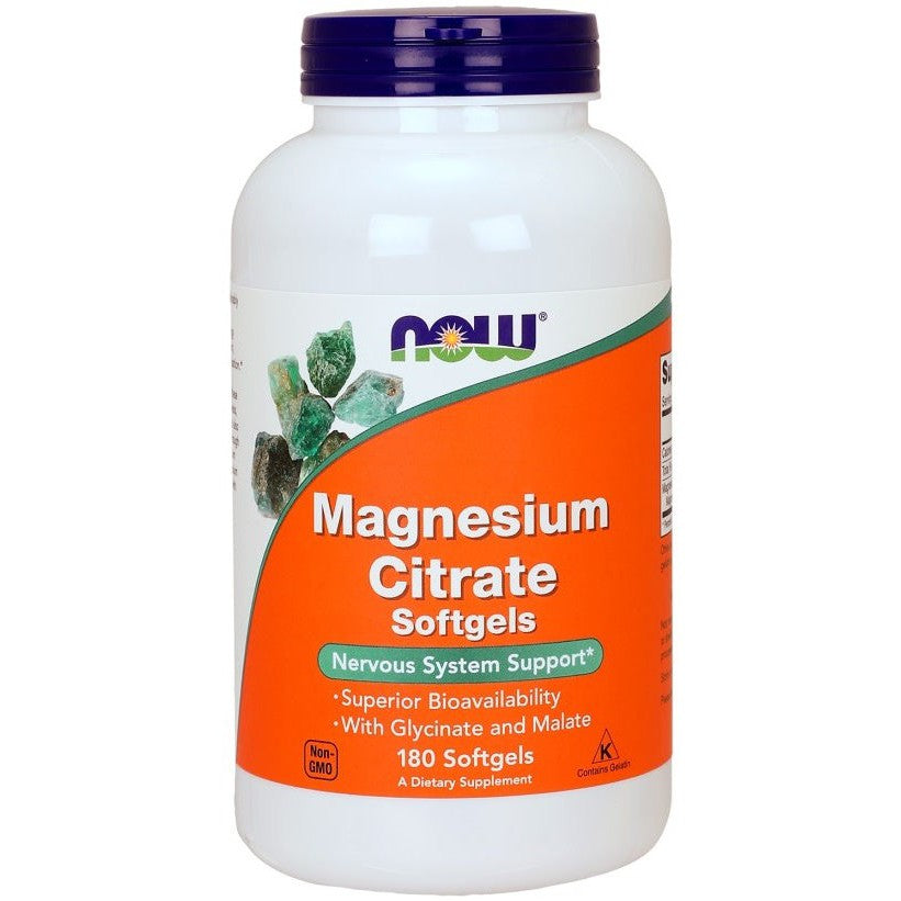 NOW Foods Magnesium Citrate Softgels 180 softgels