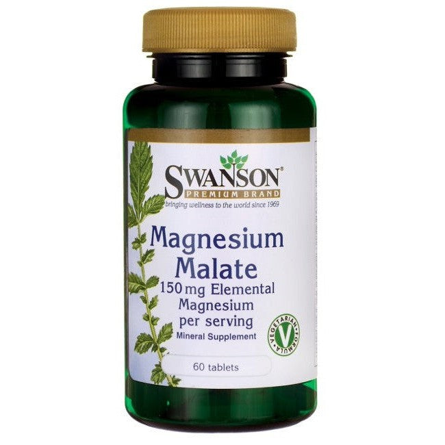 Swanson Magnesium Malate 150mg Elemental Magnesium 60 tablets