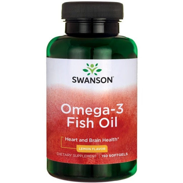 Swanson Omega-3 Fish Oil Lemon 150 softgels