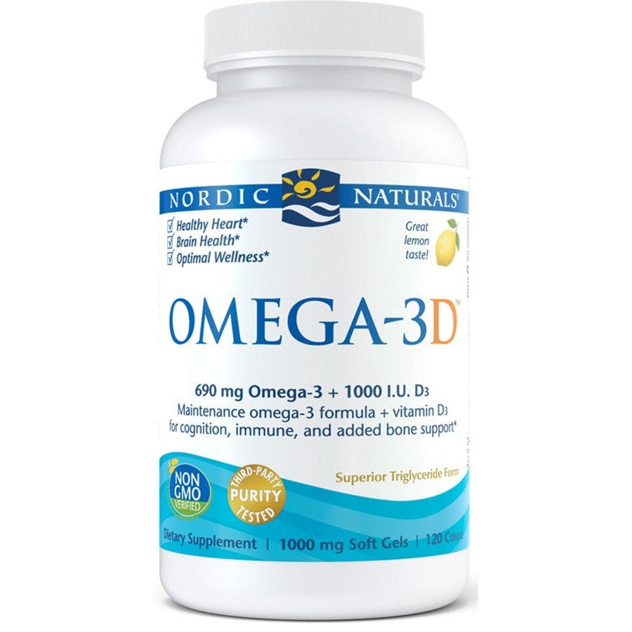 Nordic Naturals Omega-3D 690mg Lemon 120 softgels