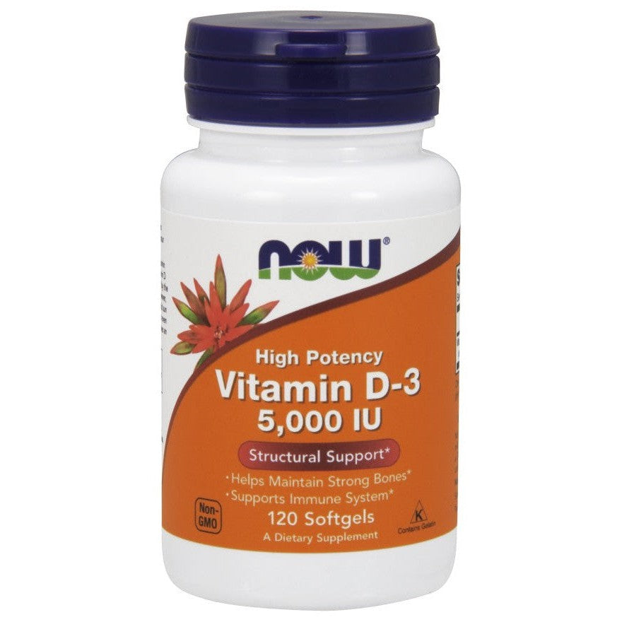 NOW Foods Vitamin D-3 5000 IU - 120 softgels