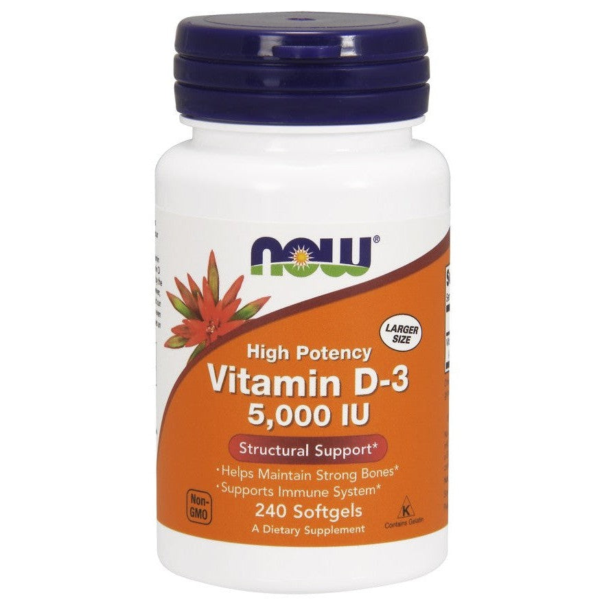 NOW Foods Vitamin D-3 5000 IU - 240 softgels