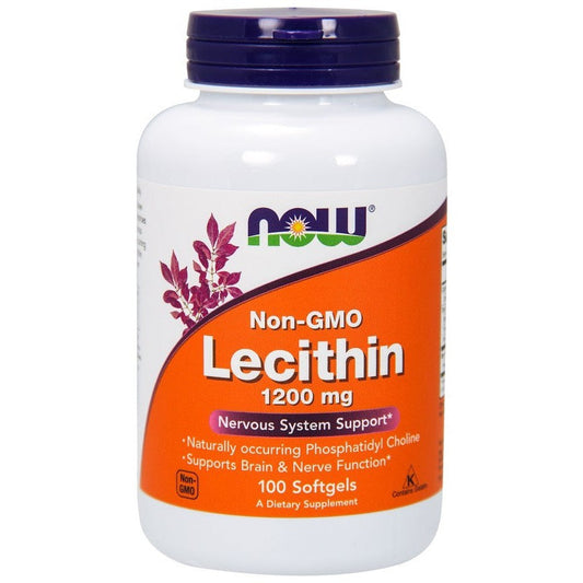 NOW Foods Lecithin  1200mg Non-GMO - 100 softgels