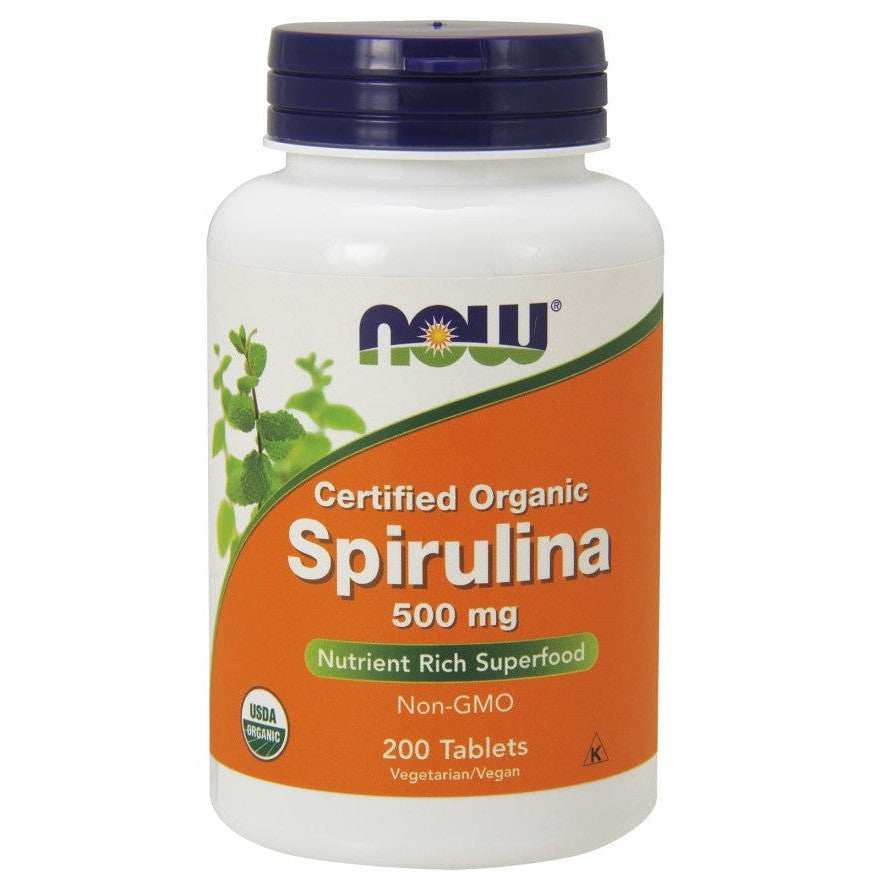 NOW Foods Spirulina Organic 500mg 200 tabs