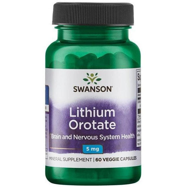 Swanson Lithium Orotate 5mg 60 vcaps