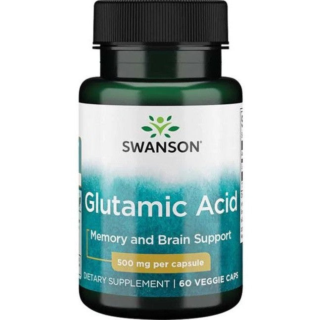 Swanson Glutamic Acid 500mg 60 vcaps