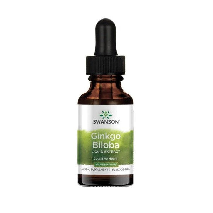 Swanson Ginkgo Biloba Liquid Extract 250mg 29 ml.