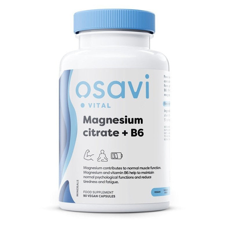 Osavi Magnesium Citrate + B6 375mg + 4.2mg 90 vcaps