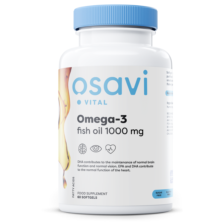 Osavi Omega-3 Fish Oil 1000mg 60 softgels