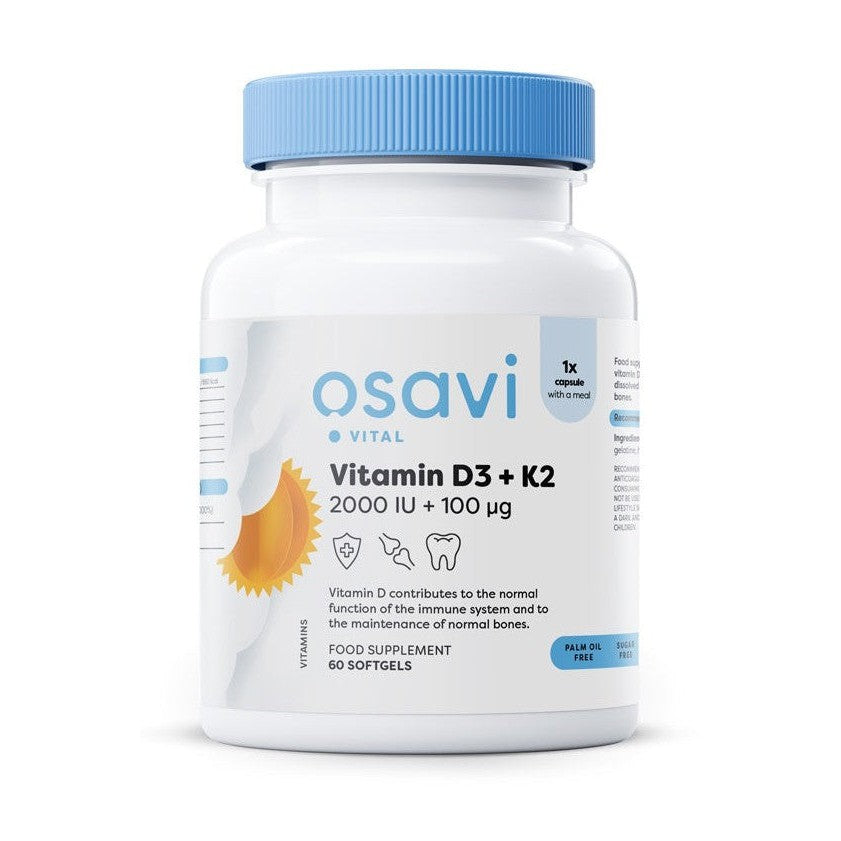 Osavi Vitamin D3 + K2 2000IU + 100mcg 60 softgels