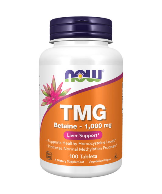 NOW Foods TMG (Trimethylglycine) Betaine 1000mg 100 tablets