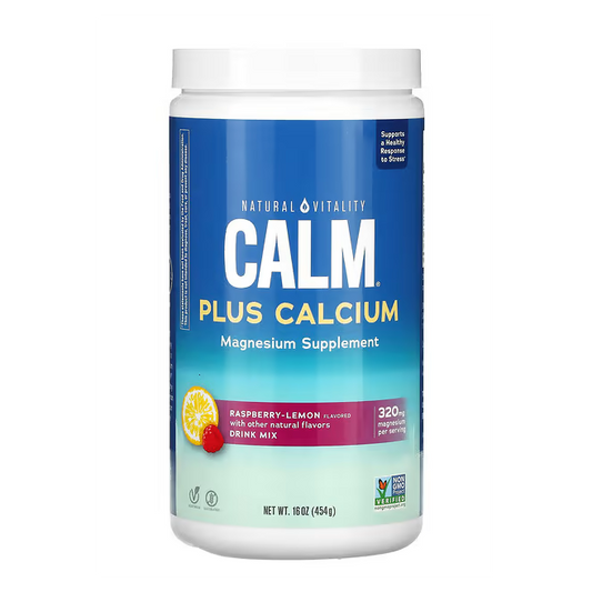 Natural Vitality Natural Calm Plus Calcium Raspberry Lemon 454g