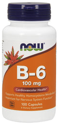 NOW Foods Vitamin B-6, 100mg 100 caps