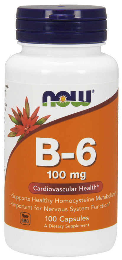 NOW Foods Vitamin B-6, 100mg 100 caps