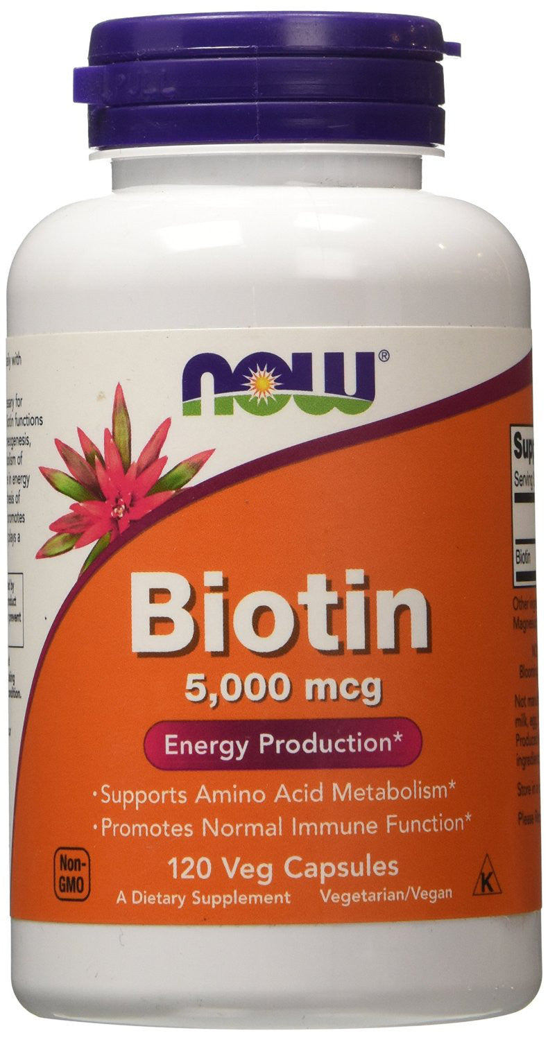 NOW Foods Biotin, 5000mcg 120 vcaps