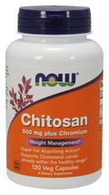 NOW Foods Chitosan, 500mg Plus Chromium 120 vcaps