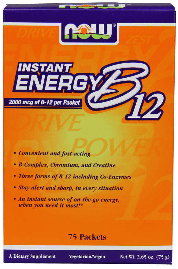 NOW Foods Vitamin B-12, Instant Energy 75 packets