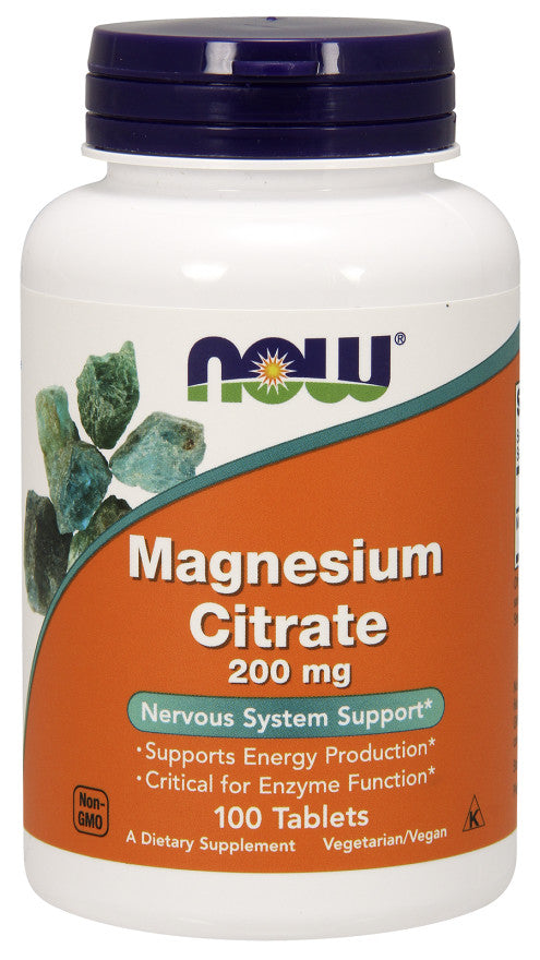 NOW Foods Magnesium Citrate, 200mg 100 tablets