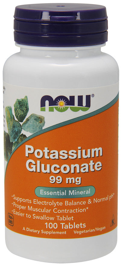 NOW Foods Potassium Gluconate, 99mg 100 tablets