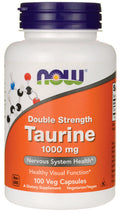 NOW Foods Taurine, 1000mg Double Strength 100 vcaps