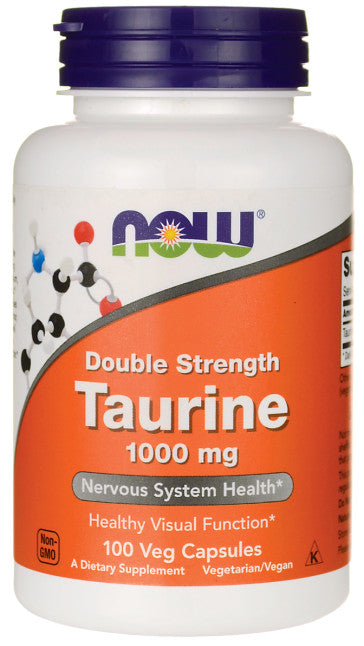 NOW Foods Taurine, 1000mg Double Strength 100 vcaps