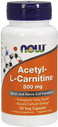 NOW Foods Acetyl-L-Carnitine, 500mg 50 vcaps