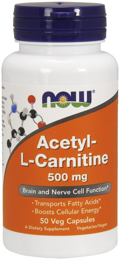 NOW Foods Acetyl-L-Carnitine, 500mg 50 vcaps