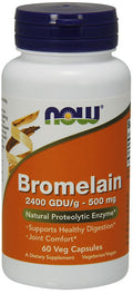 NOW Foods Bromelain, 500mg 60 vcaps
