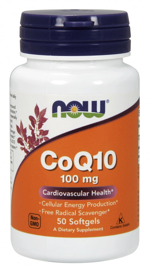 NOW Foods CoQ10, 100mg 50 softgels