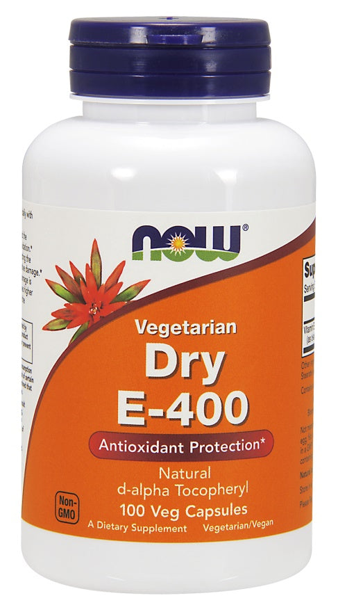 NOW Foods Vitamin E-400 Dry, Vegetarian 100 vcaps