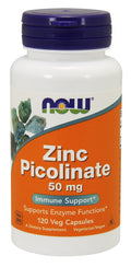 NOW Foods Zinc Picolinate, 50mg 120 vcaps