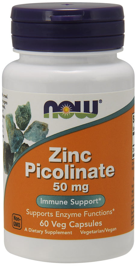 NOW Foods Zinc Picolinate, 50mg 60 vcaps