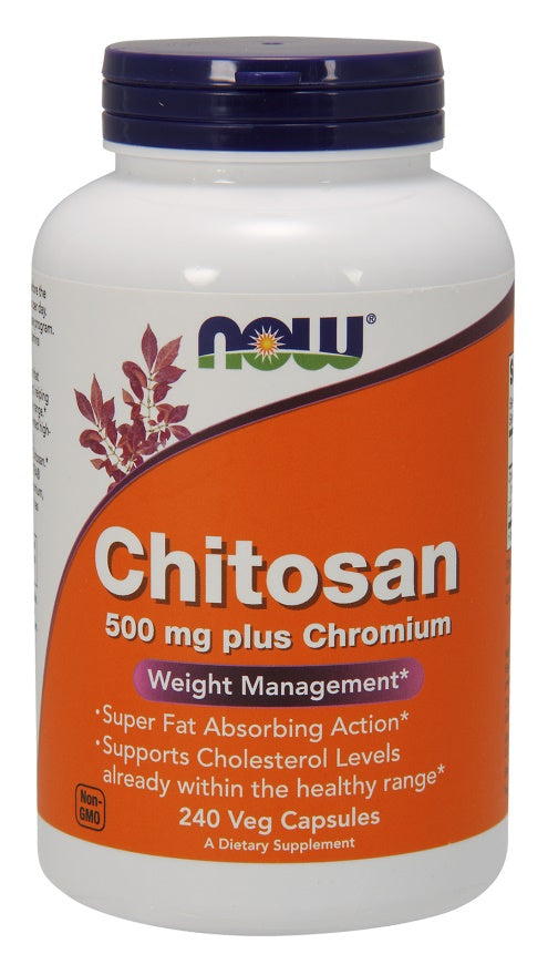 NOW Foods Chitosan, 500mg Plus Chromium 240 vcaps