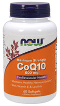 NOW Foods CoQ10 with Lecithin & Vitamin E, 600mg 60 softgels