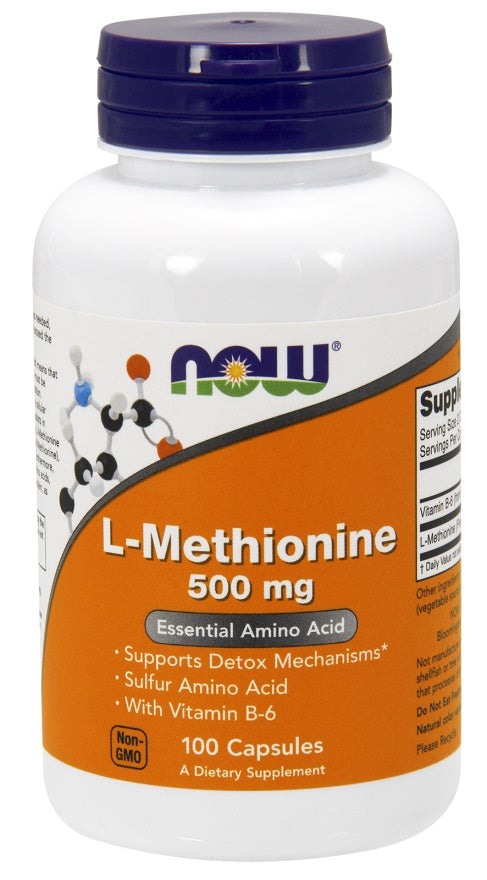 NOW Foods L-Methionine, 500mg 100 caps