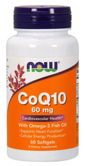NOW Foods CoQ10 with Omega-3, 60mg 60 softgels