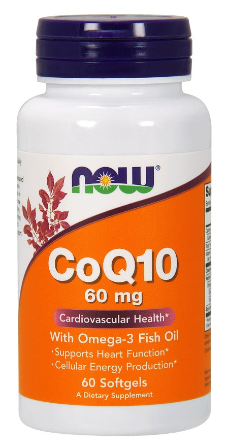 NOW Foods CoQ10 with Omega-3, 60mg 60 softgels