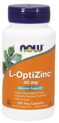 NOW Foods L-OptiZinc, 30mg 100 vcaps