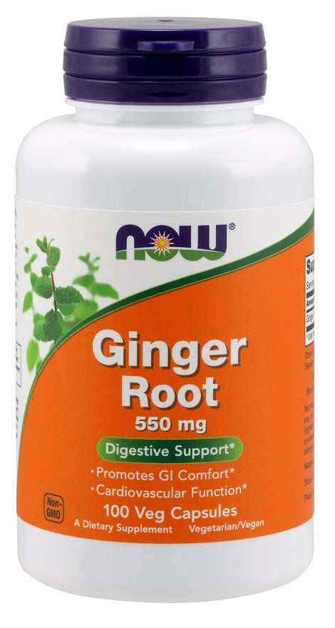 NOW Foods Ginger Root, 550mg 100 vcaps