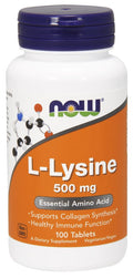 NOW Foods L-Lysine, 500mg 100 tablets
