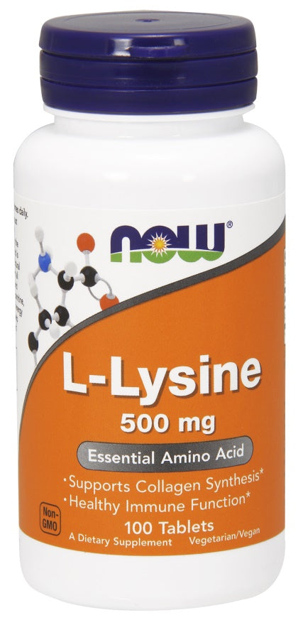NOW Foods L-Lysine, 500mg 100 tablets
