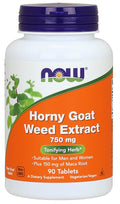 NOW Foods Horny Goat Weed Extract, 750mg 90 tablets