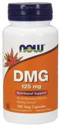 NOW Foods DMG (Dimethylglycine), 125mg 100 vcaps