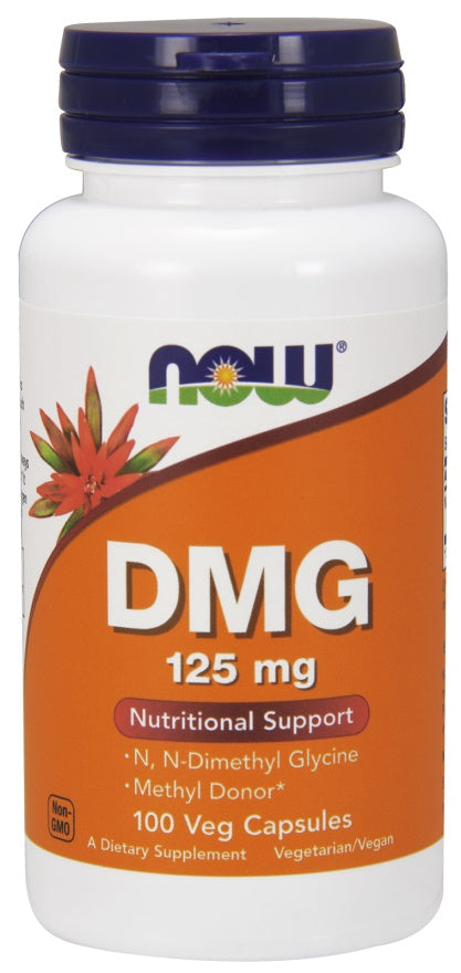 NOW Foods DMG (Dimethylglycine), 125mg 100 vcaps