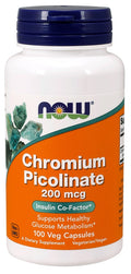NOW Foods Chromium Picolinate, 200mcg 100 vcaps