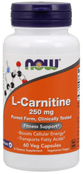NOW Foods L-Carnitine, 250mg 60 vcaps