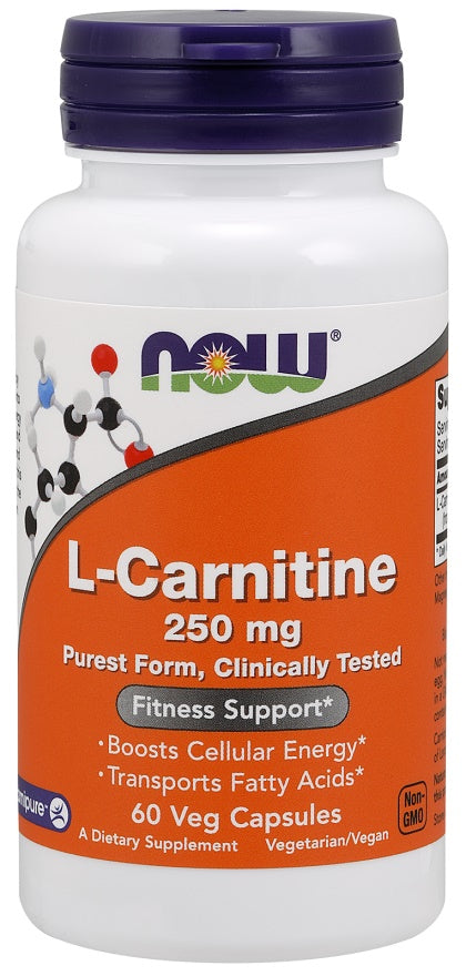 NOW Foods L-Carnitine, 250mg 60 vcaps